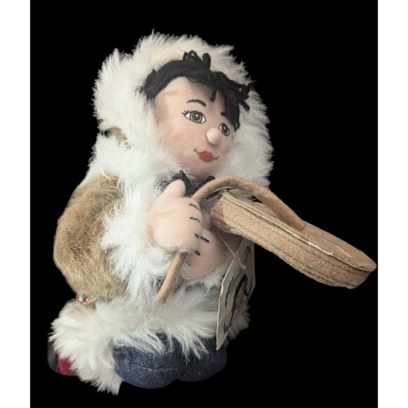Comai Kid's Inuit Doll With Drum & Traditional Clothing plush - Picture 1 of 10